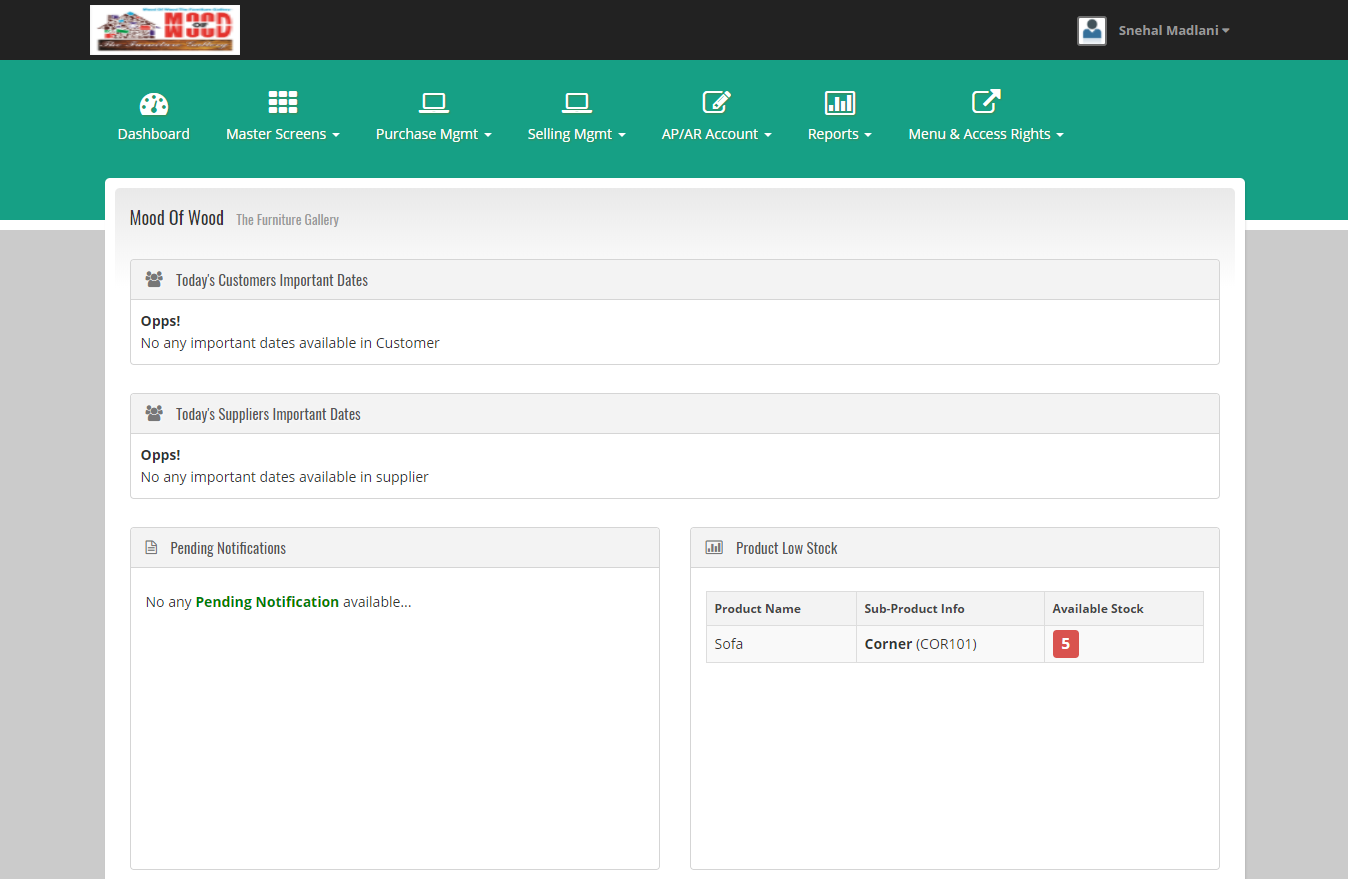 Furniture Management System